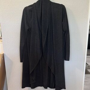Chalet Charcoal Open Front Cardigan